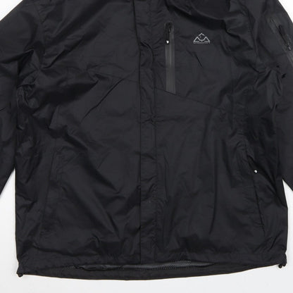 Outdoorsports Men’s Black XL Hooded Windbreaker Jacket