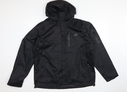 Outdoorsports Men’s Black XL Hooded Windbreaker Jacket