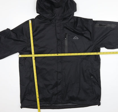 Outdoorsports Men’s Black XL Hooded Windbreaker Jacket