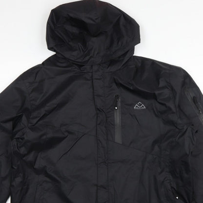 Outdoorsports Men’s Black XL Hooded Windbreaker Jacket