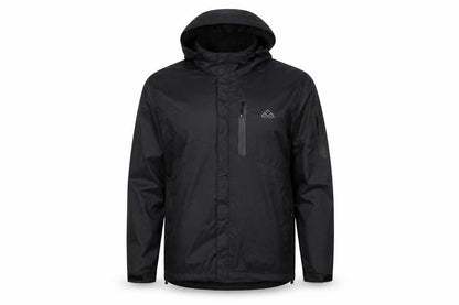 Outdoorsports Men’s Black XL Hooded Windbreaker Jacket