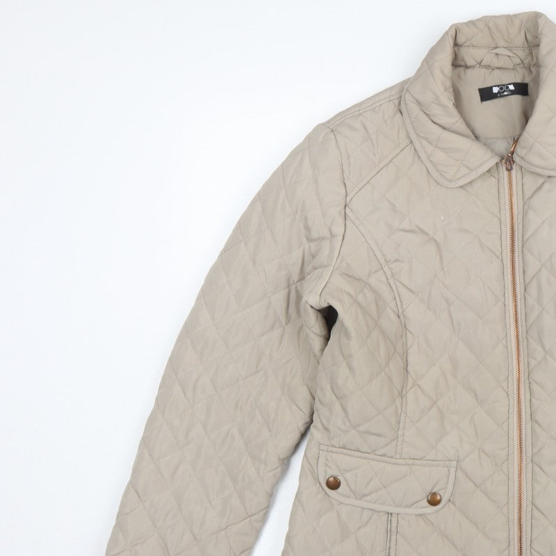 Moda at George Women’s Beige UK 14 Quilted Padded Zip Jacket