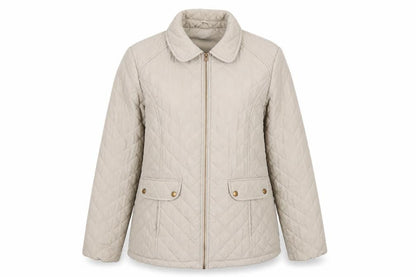 Moda at George Women’s Beige UK 14 Quilted Padded Zip Jacket