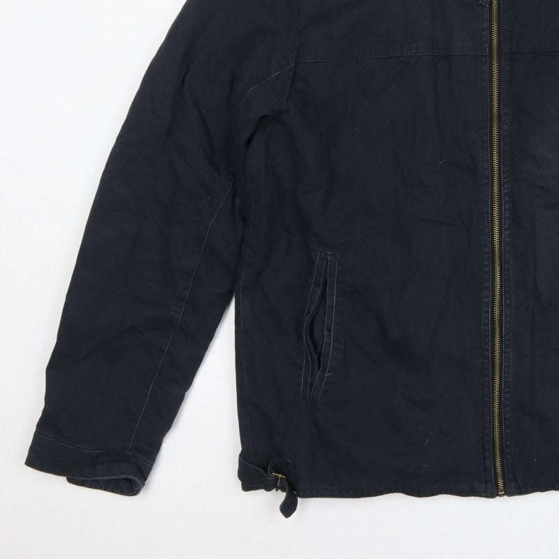 Ringspun Men’s Blue XL Hostrup Military Jacket Full Zip Cotton