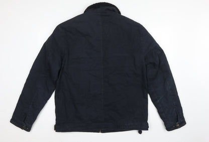 Ringspun Men’s Blue XL Hostrup Military Jacket Full Zip Cotton