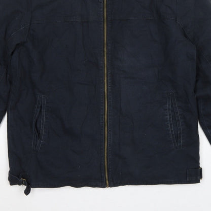 Ringspun Men’s Blue XL Hostrup Military Jacket Full Zip Cotton