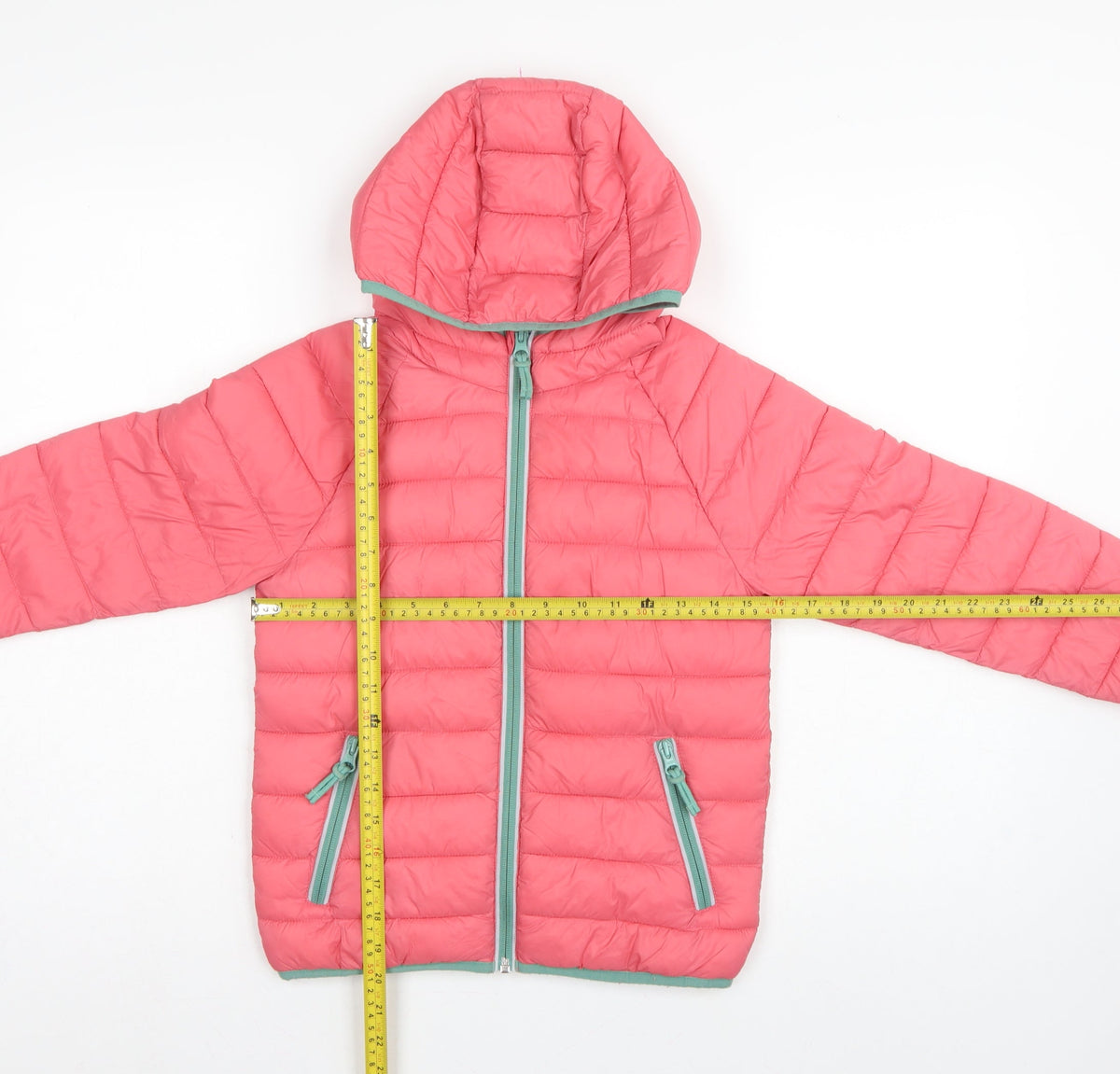 Mini Boden Girls Pink 8-9 Years Hooded Puffer Jacket Quilted