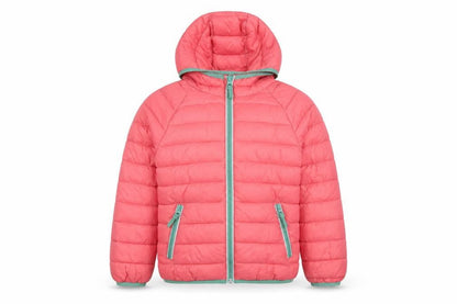 Mini Boden Girls Pink 8-9 Years Hooded Puffer Jacket Quilted