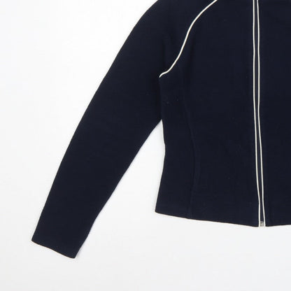Next Women’s Blue Fleece Full Zip Jacket UK 18 Collared