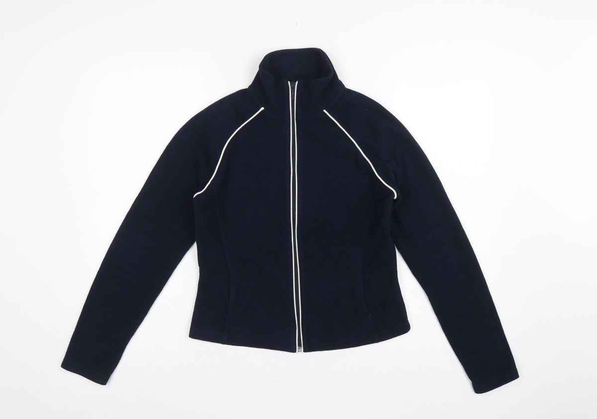 Next Women’s Blue Fleece Full Zip Jacket UK 18 Collared