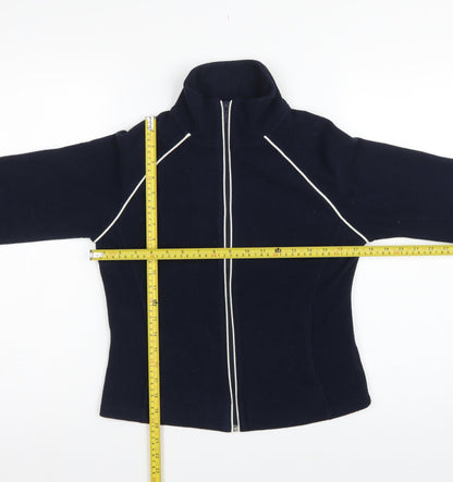 Next Women’s Blue Fleece Full Zip Jacket UK 18 Collared