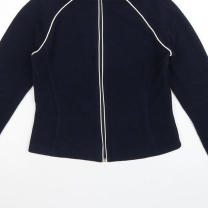 Next Women’s Blue Fleece Full Zip Jacket UK 18 Collared