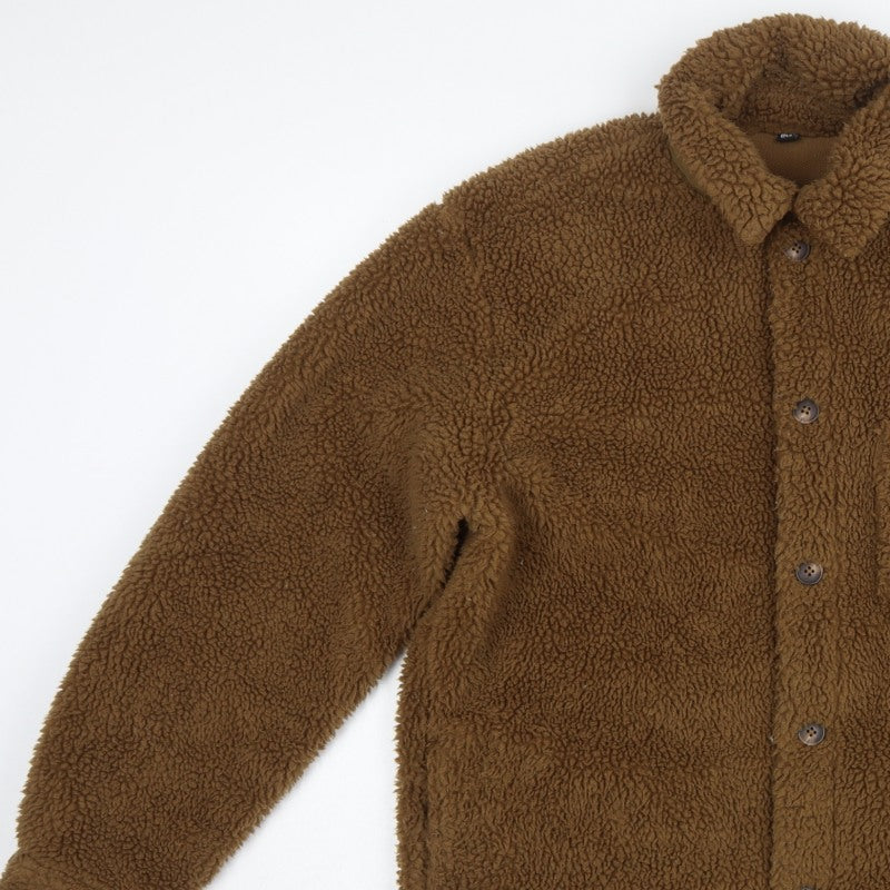 UNIQLO Men’s Brown M Teddy Fleece Button Jacket Pile Casual