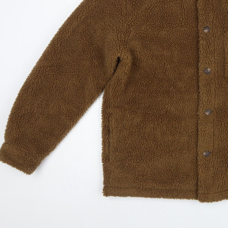 UNIQLO Men’s Brown M Teddy Fleece Button Jacket Pile Casual