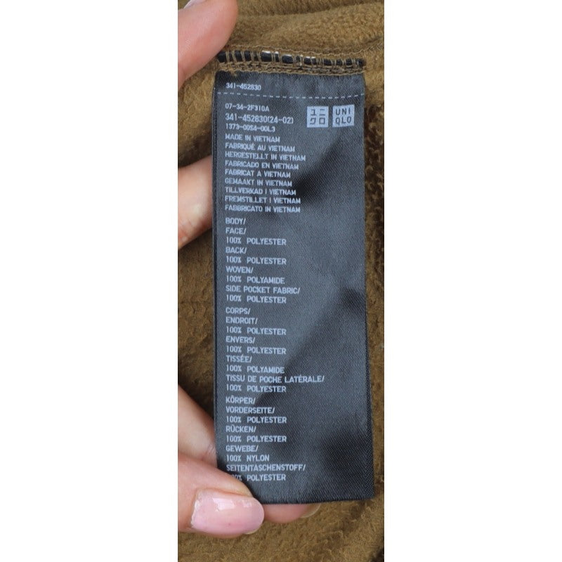 UNIQLO Men’s Brown M Teddy Fleece Button Jacket Pile Casual