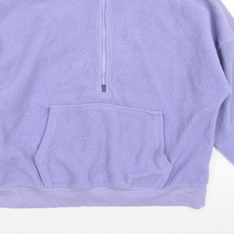 Dunnes Stores Women Purple M Fleece 1/4 Zip Pullover Sweatshirt