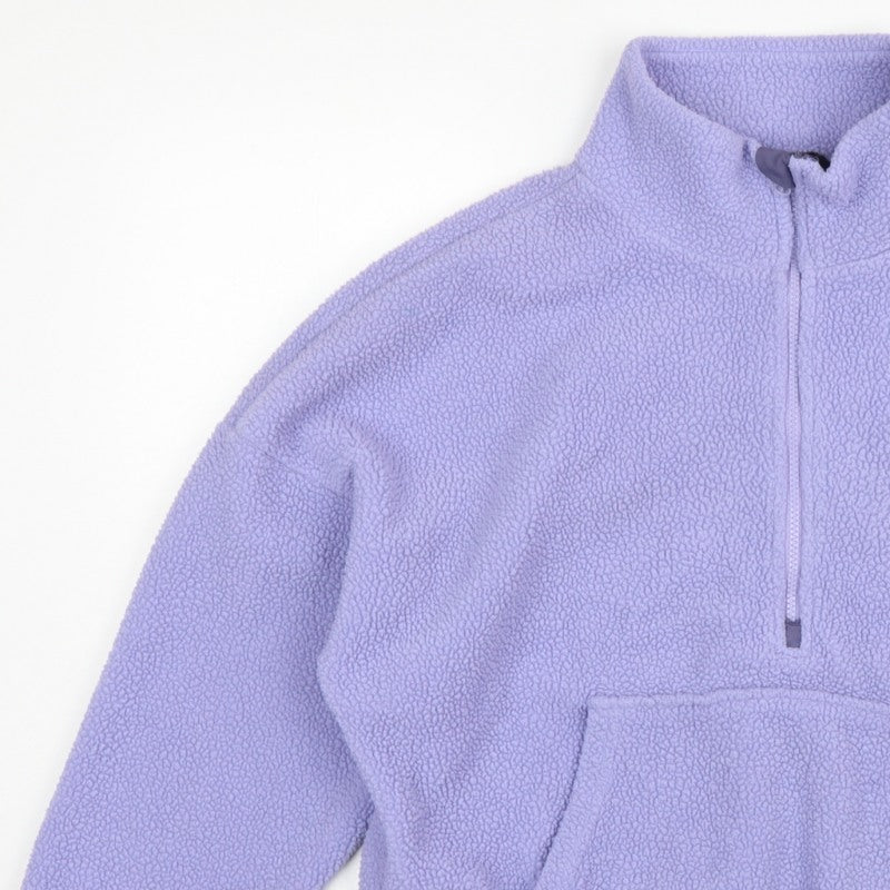 Dunnes Stores Women Purple M Fleece 1/4 Zip Pullover Sweatshirt