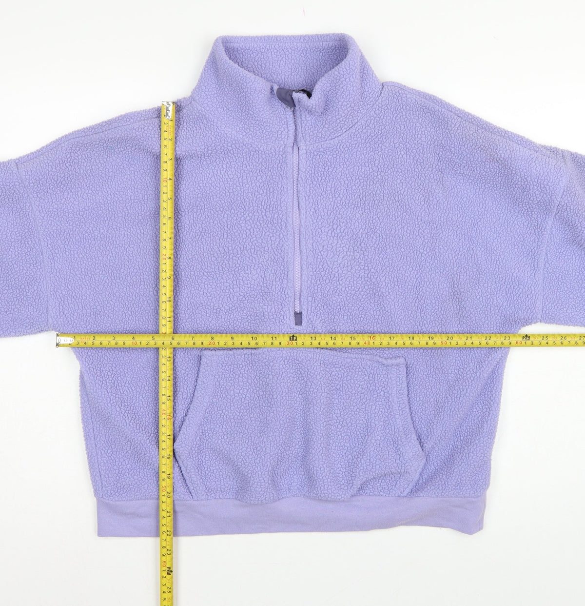 Dunnes Stores Women Purple M Fleece 1/4 Zip Pullover Sweatshirt