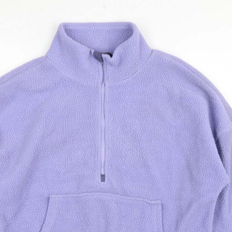 Dunnes Stores Women Purple M Fleece 1/4 Zip Pullover Sweatshirt