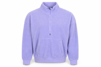 Dunnes Stores Women Purple M Fleece 1/4 Zip Pullover Sweatshirt