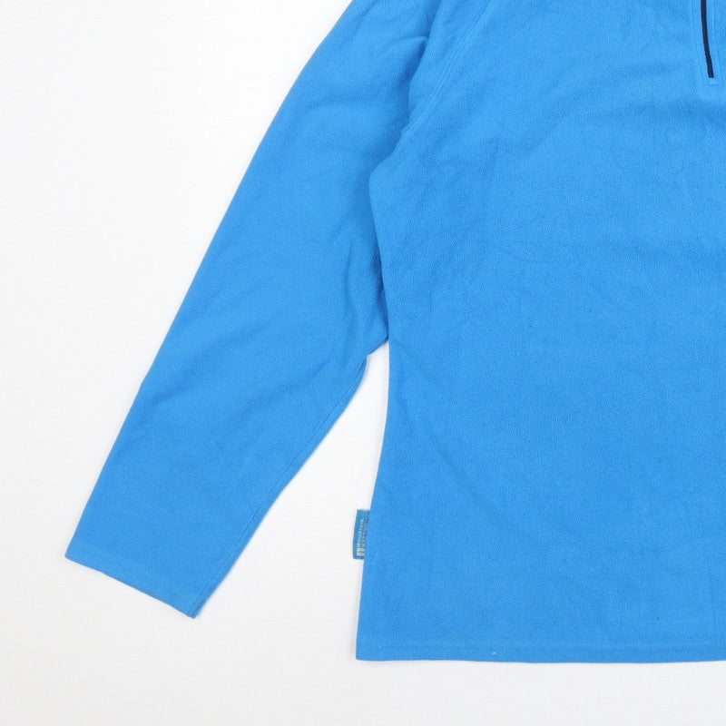 Mountain Warehouse Women Blue UK 20 Fleece 1/4 Zip Pullover Sweatshirt
