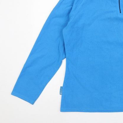 Mountain Warehouse Women Blue UK 20 Fleece 1/4 Zip Pullover Sweatshirt