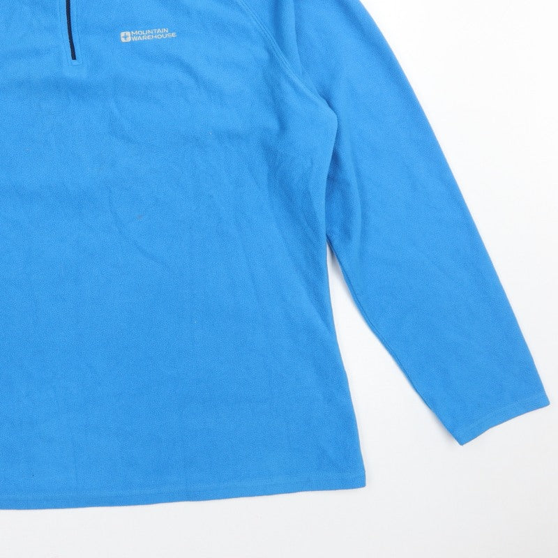 Mountain Warehouse Women Blue UK 20 Fleece 1/4 Zip Pullover Sweatshirt