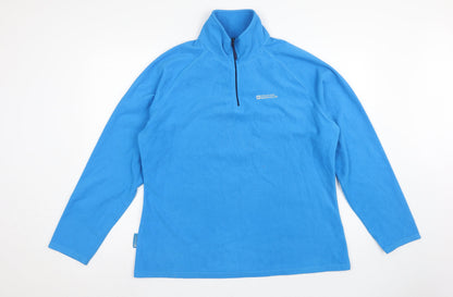 Mountain Warehouse Women Blue UK 20 Fleece 1/4 Zip Pullover Sweatshirt