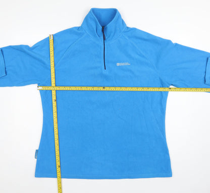 Mountain Warehouse Women Blue UK 20 Fleece 1/4 Zip Pullover Sweatshirt