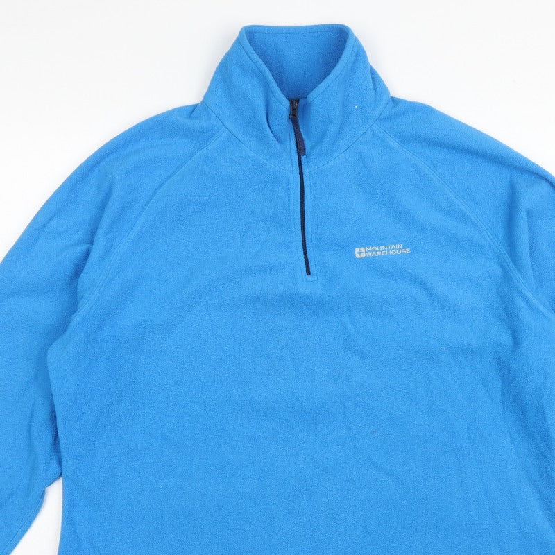 Mountain Warehouse Women Blue UK 20 Fleece 1/4 Zip Pullover Sweatshirt