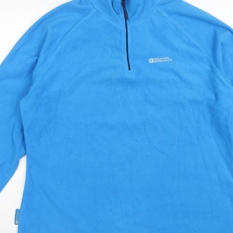 Mountain Warehouse Women Blue UK 20 Fleece 1/4 Zip Pullover Sweatshirt