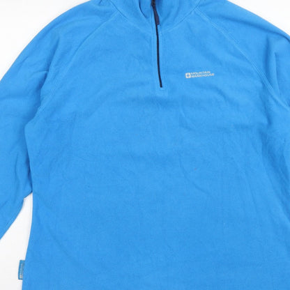Mountain Warehouse Women Blue UK 20 Fleece 1/4 Zip Pullover Sweatshirt