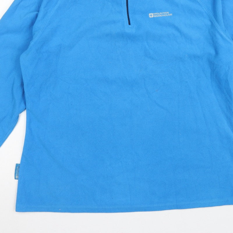 Mountain Warehouse Women Blue UK 20 Fleece 1/4 Zip Pullover Sweatshirt