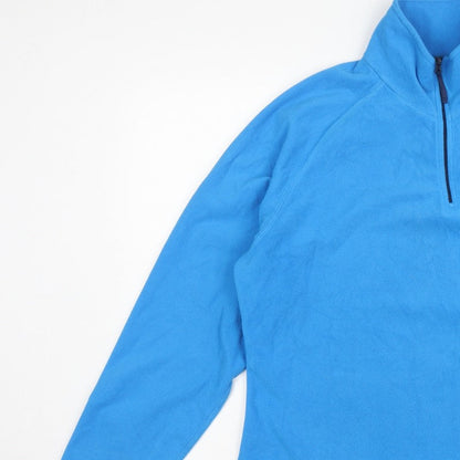 Mountain Warehouse Women Blue UK 20 Fleece 1/4 Zip Pullover Sweatshirt