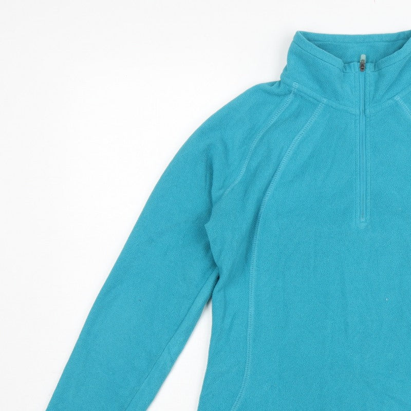 Peter Storm Women Blue UK 10 1/4 Zip Fleece Pullover Sweatshirt