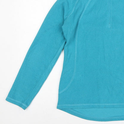 Peter Storm Women Blue UK 10 1/4 Zip Fleece Pullover Sweatshirt