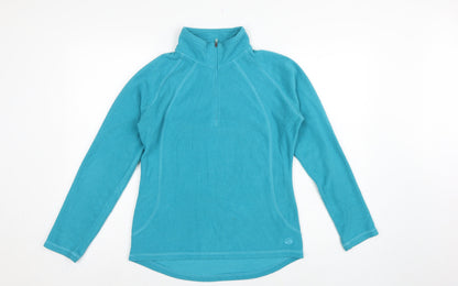 Peter Storm Women Blue UK 10 1/4 Zip Fleece Pullover Sweatshirt