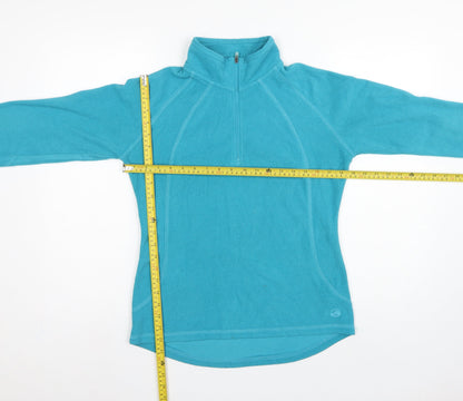 Peter Storm Women Blue UK 10 1/4 Zip Fleece Pullover Sweatshirt