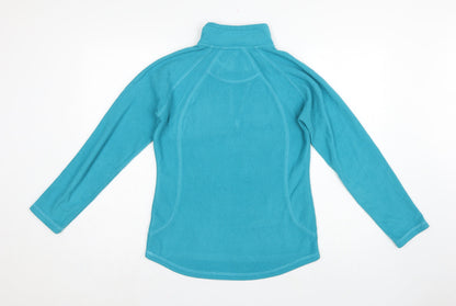 Peter Storm Women Blue UK 10 1/4 Zip Fleece Pullover Sweatshirt