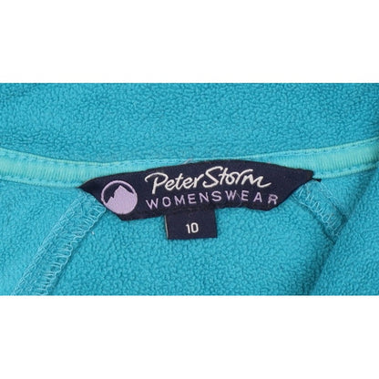 Peter Storm Women Blue UK 10 1/4 Zip Fleece Pullover Sweatshirt