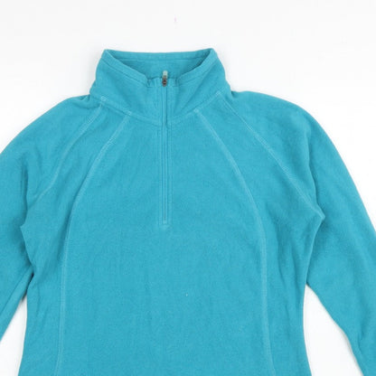 Peter Storm Women Blue UK 10 1/4 Zip Fleece Pullover Sweatshirt