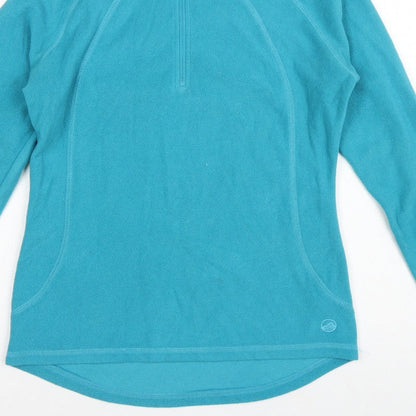 Peter Storm Women Blue UK 10 1/4 Zip Fleece Pullover Sweatshirt