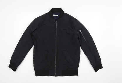 Bluezoo Boys Black Age 13 Bomber Jacket Padded Full Zip