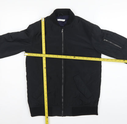 Bluezoo Boys Black Age 13 Bomber Jacket Padded Full Zip