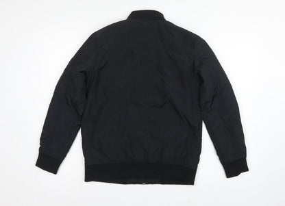 Bluezoo Boys Black Age 13 Bomber Jacket Padded Full Zip
