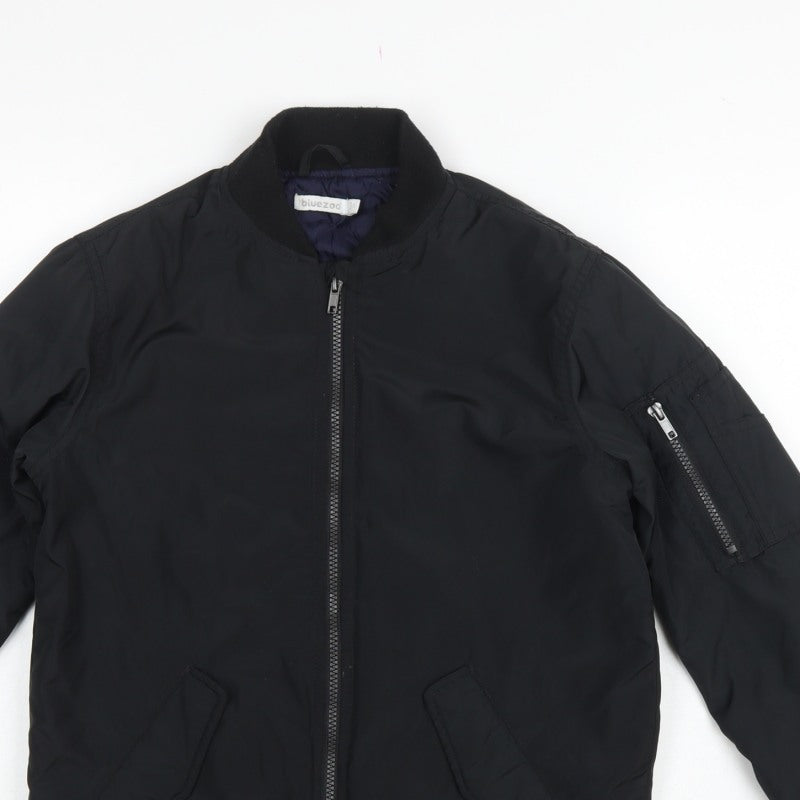 Bluezoo Boys Black Age 13 Bomber Jacket Padded Full Zip