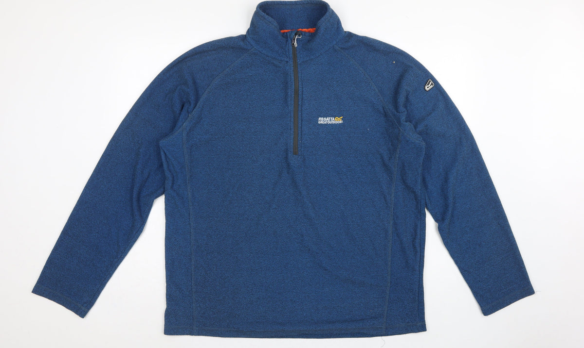 Regatta Men’s Blue XL Half Zip High Neck Outdoor Fleece Sweatshirt