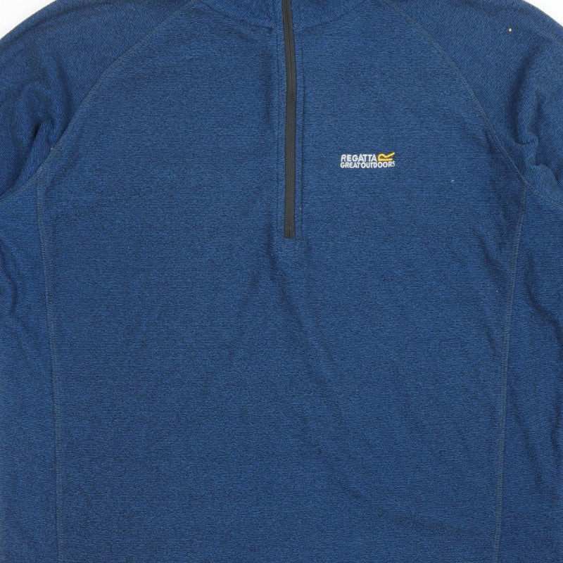 Regatta Men’s Blue XL Half Zip High Neck Outdoor Fleece Sweatshirt