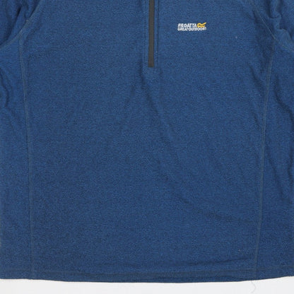 Regatta Men’s Blue XL Half Zip High Neck Outdoor Fleece Sweatshirt