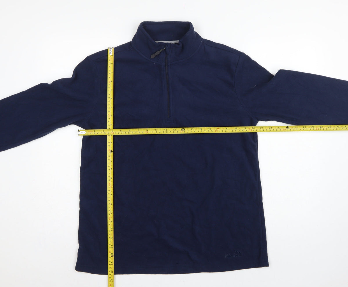 Peter Storm Women Blue UK 18 Pullover 1/4 Zip Fleece Sweatshirt